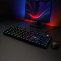 gaming keyboard - Wozinsky WKG-200 RGB Membraninė Klaviatūra Žaidimams su Ratuku - Juodas (Black) - 8 nuotrauka