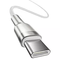 5a usb c laidas - Baseus CATJK-D02 Cafule 100W 5A USB-C to USB-C White - 3 nuotrauka