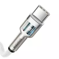 5a usb c laidas - Baseus CATJK-D02 Cafule 100W 5A USB-C to USB-C White - 4 nuotrauka
