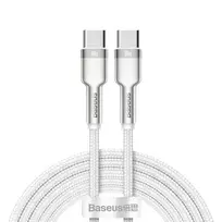 5a usb c laidas - Baseus CATJK-D02 Cafule 100W 5A USB-C to USB-C White - 6 nuotrauka