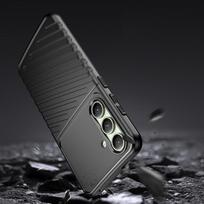 samsung galaxy s24 fe deklas - Hurtel Thunder Case for Samsung Galaxy S24 FE Silikoninis Apsauginis Dangtelis - Juodas (Black) - 5 nuotrauka