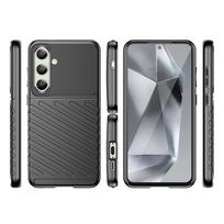 samsung galaxy s24 fe deklas - Hurtel Thunder Case for Samsung Galaxy S24 FE Silikoninis Apsauginis Dangtelis - Juodas (Black) - 6 nuotrauka