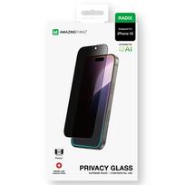 16 ekrano plevele - AmazingThing Radix Privacy Glass Privacy Tempered Glass for iPhone 16 - 6 nuotrauka