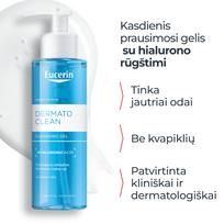 eucerin - EUCERIN prausimosi gelis DERMATOCLEAN, 200 ml - 4 nuotrauka