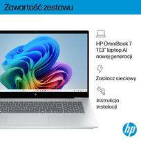 intel 7 core - HP OmniBook 7 Next Gen AI 17-DC0073CL Copilot+ PC, Intel Core Ultra 7 258V, 32 GB, 1 TB, 17.3", NVIDIA GeForce RTX 4050, Sidabrinis (Silver) - 14 nuotrauka