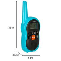 radijo stotele racija - Ikonka KX3634 vaikiškos racijos Walkie Talkie, mėlynos, 2 vnt. - 3 nuotrauka