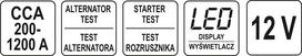 akumuliatoriaus testeris -  YT-83113 YATO - 2 nuotrauka