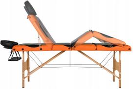 medinis stalas - Bodyfit 1045, juodas/oranžinis - 6 nuotrauka