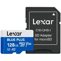 micro sd 128gb - Lexar Blue Plus microSDXC 128GB UHS-I C10 A2 U3 V30 + SD adapteris (Blue) - 4 nuotrauka