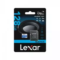 micro sd 128gb - Lexar Blue Plus microSDXC 128GB UHS-I C10 A2 U3 V30 + SD adapteris (Blue) - 5 nuotrauka