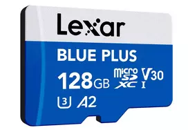micro sd 128gb - Lexar Blue Plus microSDXC 128GB UHS-I C10 A2 U3 V30 + SD adapteris (Blue) - 7 nuotrauka