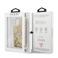 iphone xr deklai - Guess "GUHCN61LG4GGO TPU Big 4G Liquid Glitter Gold Case iPhone 11" - 2 nuotrauka
