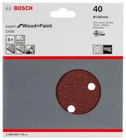 bosch pex - Šlifavimo lapas Bosch C430, 40, 15 cm x 15 cm, 5 vnt. - 4 nuotrauka
