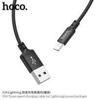 apple lightning i usb laidas - Hoco Premium Times Speed X14 USB To Apple Lightning Cable 1m Black - 2 nuotrauka