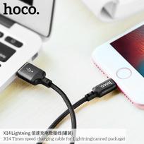 apple lightning i usb laidas - Hoco Premium Times Speed X14 USB To Apple Lightning Cable 1m Black - 3 nuotrauka