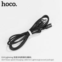 apple lightning i usb laidas - Hoco Premium Times Speed X14 USB To Apple Lightning Cable 1m Black - 4 nuotrauka