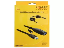 active usb extension cable - Delock Cable USB 3.0 to USB 3.0 Black 10m - 4 nuotrauka