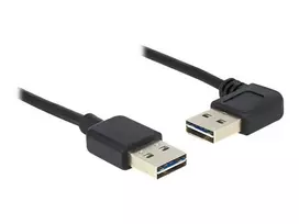 mini b usb cable - Delock Easy USB To USB 90° 1m Black - 2 nuotrauka