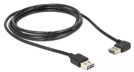 mini b usb cable - Delock Easy USB To USB 90° 1m Black - 3 nuotrauka