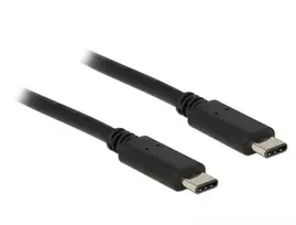 usb type c laidas 2 m - Delock Cable USB-C to USB-C 0.5 m Black - 2 nuotrauka