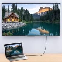hdmi 2.1 144 hz kabelis - WHDMI-20 Hdmi 2.1 Braided Cable, sidabro, 2 m - 3 nuotrauka