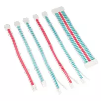 psu laidai - Kolink Core Adept Braided Cable Extension Kit COREADEPT-EK-BBP Baltas (White)/Mėlynas (Blue)/Rožinis (Pink) - 4 nuotrauka
