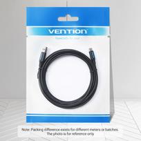 usb type c laidas 2 m - CABLE USB-C TO USB2.0/0.5M BLACK COKBD VENTION - 5 nuotrauka
