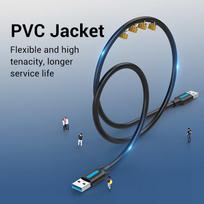 usb 3.0 to usb 3.0 cable - CABLE USB3.0 MALE TO MALE/0.5M BLACK CONBD VENTION - 2 nuotrauka