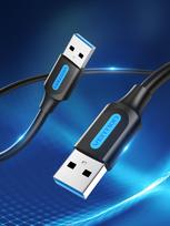 usb 3.0 to usb 3.0 cable - CABLE USB3.0 MALE TO MALE/0.5M BLACK CONBD VENTION - 12 nuotrauka