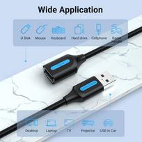 usb 3.0 extension - Vention USB 2.0 A Male to A Female Extension Cable, USCVNTCBIBI - 3 nuotrauka