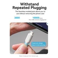 usb micro usb 1m - CABLE USB2.0 TO MICRO-B/1M WHITE CTIWF VENTION - 6 nuotrauka