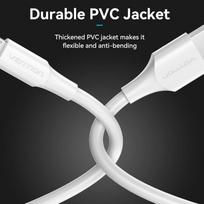usb micro usb 1m - CABLE USB2.0 TO MICRO-B/1M WHITE CTIWF VENTION - 7 nuotrauka