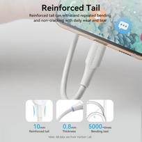 usb micro usb 1m - CABLE USB2.0 TO MICRO-B/1M WHITE CTIWF VENTION - 8 nuotrauka