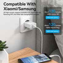 usb micro usb 1m - CABLE USB2.0 TO MICRO-B/1M WHITE CTIWF VENTION - 11 nuotrauka