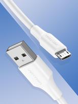 usb micro usb 1m - CABLE USB2.0 TO MICRO-B/1M WHITE CTIWF VENTION - 13 nuotrauka