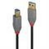 lindy anthra line - Lindy Anthra Line USB A To USB B Cable 1m Black - 2 nuotrauka