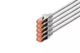 rj45 rinkinys - Laidas Assmann DIGITUS Professional patch cable, pilka, 7 m - 2 nuotrauka