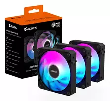 fanai - Gigabyte AORUS EZ CHAIN FAN 120 (3-Pack) Black (Juodas) - 2 nuotrauka