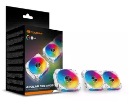 argb fan 120 mm - Cougar Apolar 120 ARGB White (3 vnt.) - 2 nuotrauka