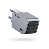 ugreen nexode - UGREEN Nexode Pro 45W Dual USB-C Įkroviklis Pilkas (Gray) - 8 nuotrauka