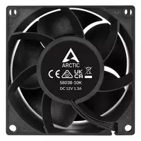 80mm ventiliatorius - Arctic Fan S8038-10K 80 mm Juodas (Black) - 4 nuotrauka