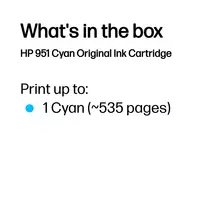 rasalines kasetes spausdintuvams - HP 951 Cyan Officejet Ink Cartridge | CN050AE#BGX - 8 nuotrauka