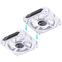 120mm fan - Jonsbo ZL-120WR PWM ARGB Ventiliatorius 120mm Baltas (White) 3 vnt. - 2 nuotrauka