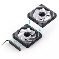 120mm fan - Jonsbo ZL-120BR PWM ARGB 120mm Black 3-Pack - 3 nuotrauka