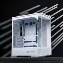 pc case - Jonsbo D400 PC-kompiuterio korpusas, Midi Tower, ATX, Tempered Glass - baltos spalvos - 7 nuotrauka