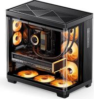 grudintas stiklas - Jonsbo TK-4 Midi-Tower ATX korpusas, grūdintas stiklas, Juodas (Black) - 4 nuotrauka