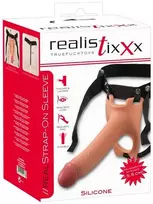 Realistixxx Hollow Strap-On Dildo, kūno spalvos
