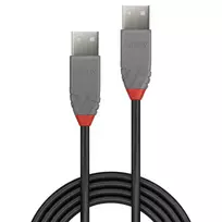 lindy anthra line - Lindy Anthra Line USB 2.0 A Cable 0.5m Black - 2 nuotrauka