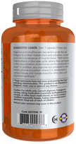 now arginine -  NOW ARGININE, 500 MG & CITRULLINE, 250 MG, 120 kapsulių - 2 nuotrauka