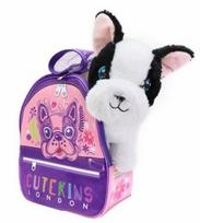 pliusiniai zaislai suo - Pliušinis žaislas Cutekins Poochi Poo, baltas/juodas - 2 nuotrauka